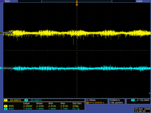Noise level on sense wire 4 of Plastika and Metalica HV on 1550V.png