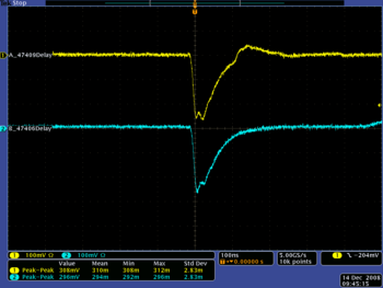 Amplified and delayed Pulse the Stanford Pulse Generator 12-13-08.png